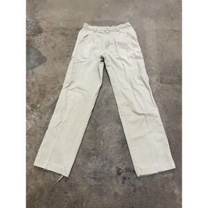 Carhartt Pants Mens 32x34 Beige Khaki Pleated Front Chino Relaxed B132 KHI